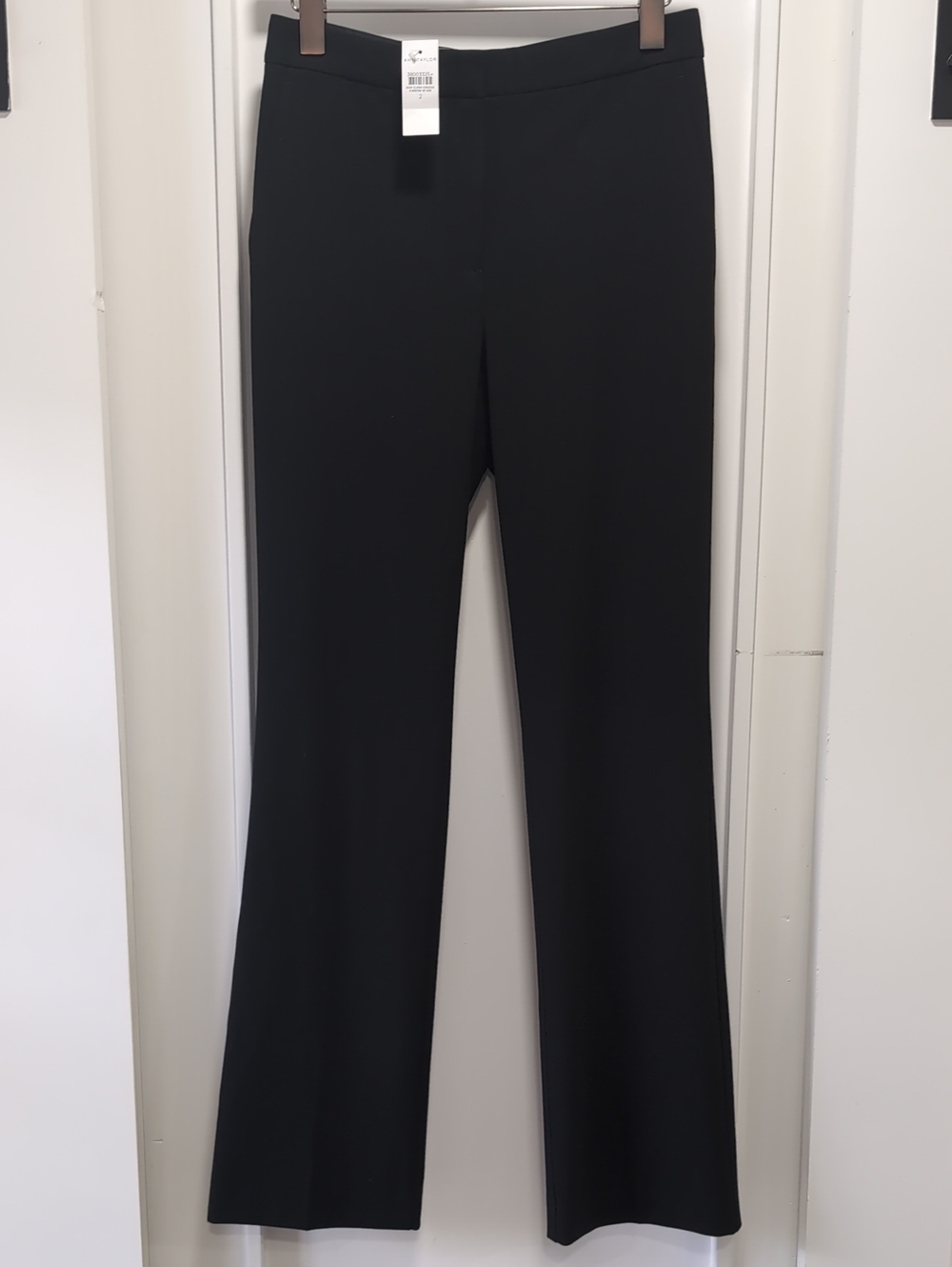 Ann Taylor Black Classic Boot-Cut Trousers Size 2